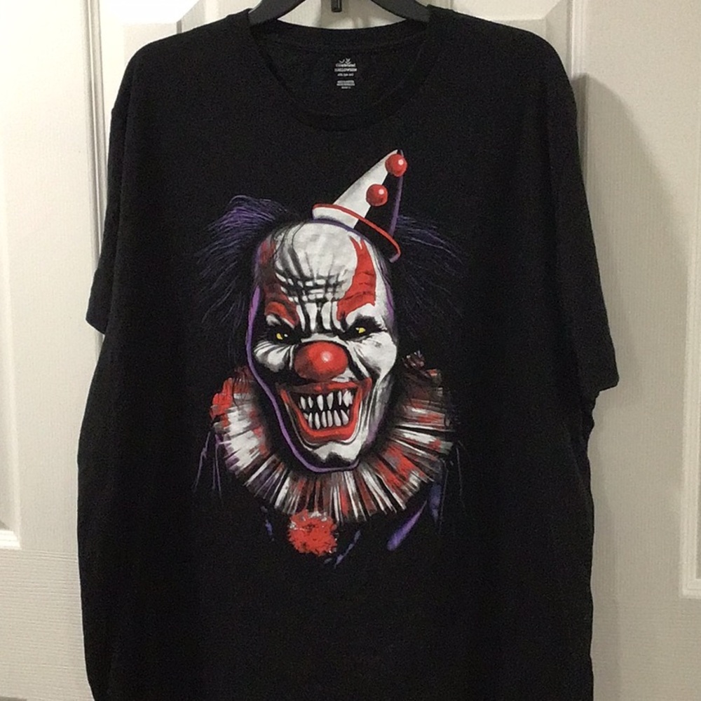 Black Graphic Clown Tee